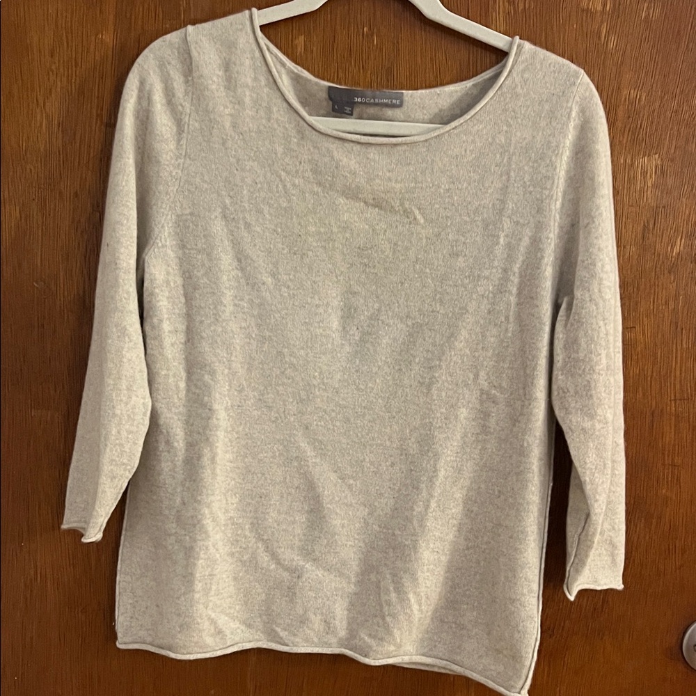 Skull Cashmere Gray Sweater with Neon Skull - Picture 2 of 4